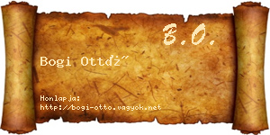 Bogi Ottó névjegykártya